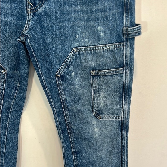 FRAME LE Pixie Slouch Straight Leg Carpenter Jeans Blue Denim women’s size 27 - Picture 4 of 6